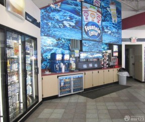便利店裝修設(shè)計 室內(nèi)背景墻效果圖
