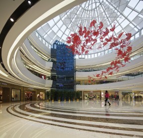 大型商场中庭盆栽植物设计效果图片