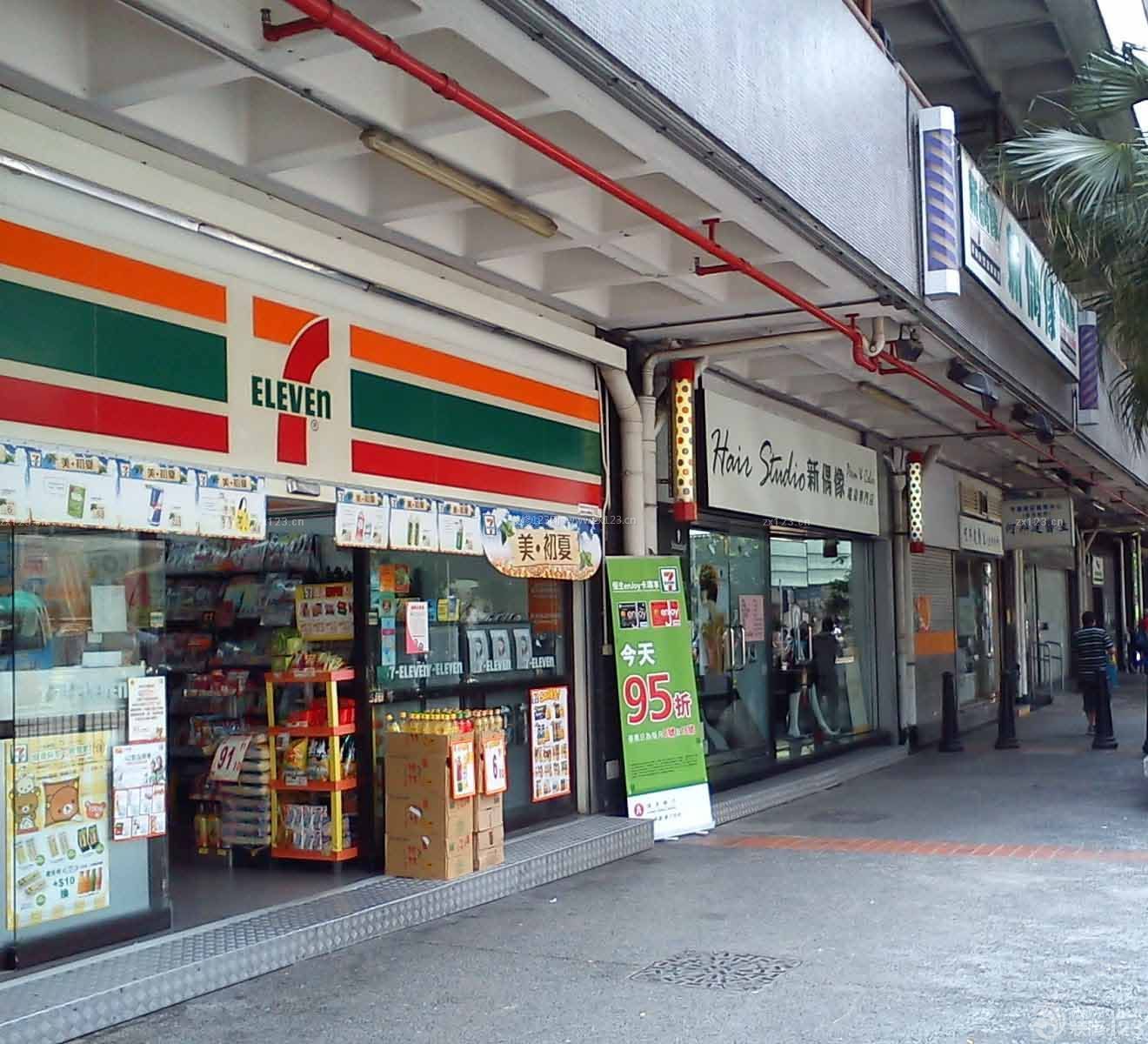 臨街小型便利店門頭裝修效果圖片大全