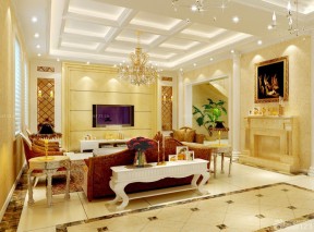 客厅装饰架 欧式家装设计效果图