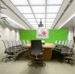 会议室布置绿色墙面装修效果图片