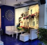 地中海酒吧蓝色地砖装修效果图片