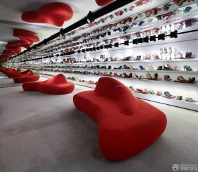 小鞋店裝修效果圖大全 鏡面背景墻裝修效果圖片