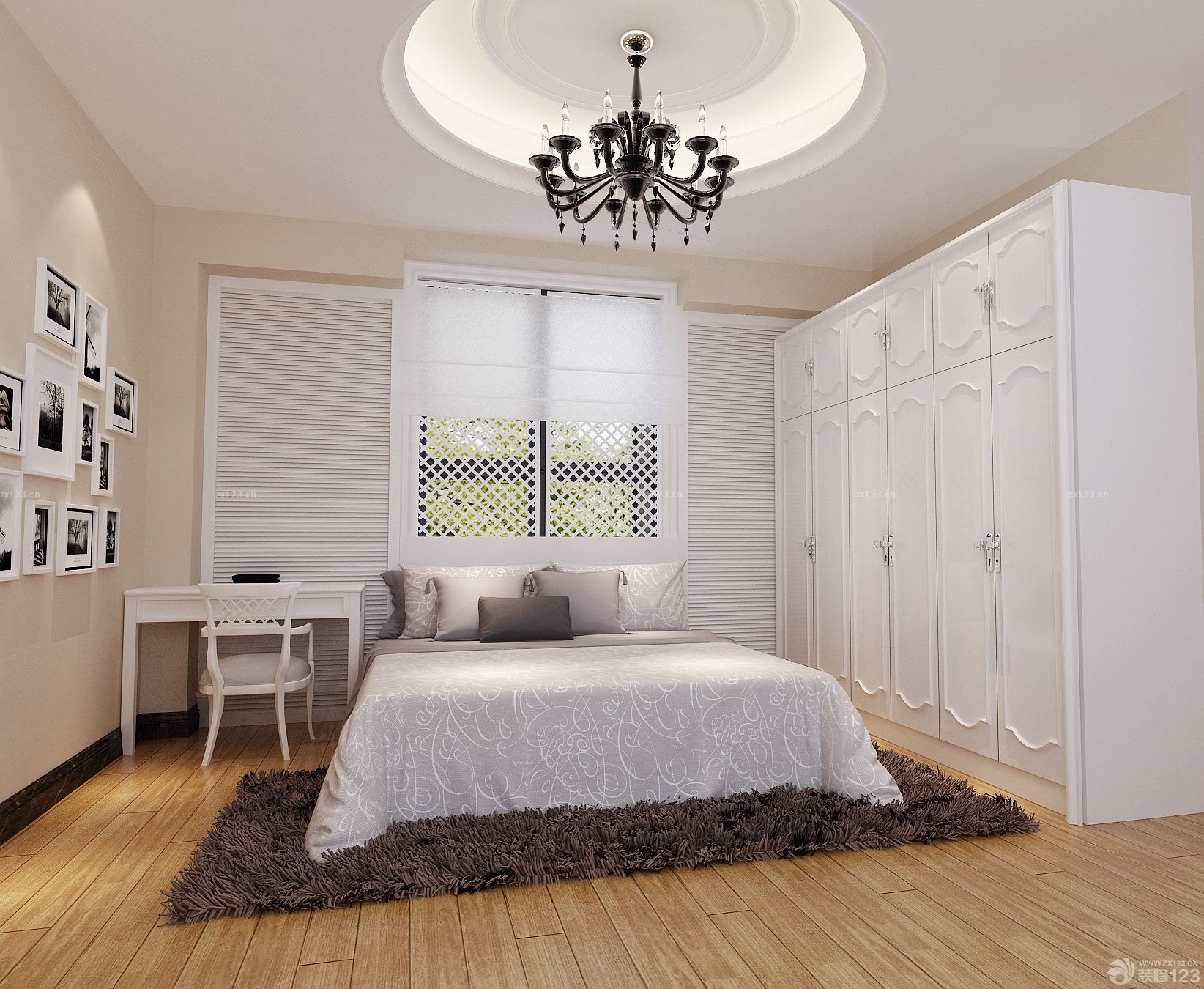38平方米小户型新古典女生卧室装修效果图_太平洋家居网图库