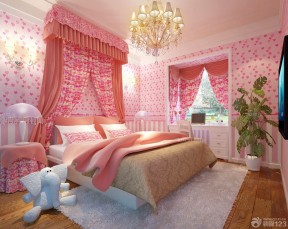 温馨女生卧室床缦装修效果图片