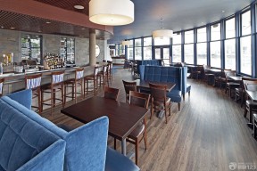 经典现代酒吧原木地板装修设计效果图片