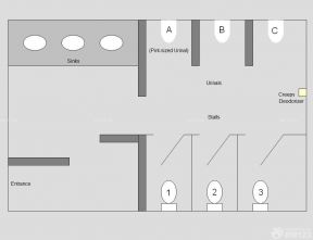 商場(chǎng)公共衛(wèi)生間簡(jiǎn)單設(shè)計(jì)平面圖
