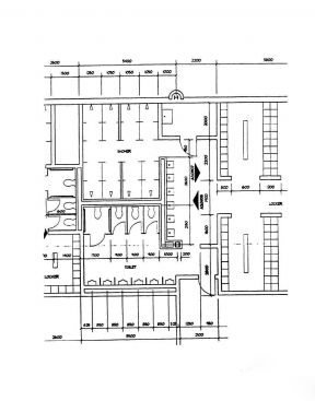 某大型商場公共衛(wèi)生間平面圖設計