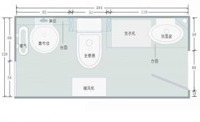 最新商场公共卫生间平面图设计