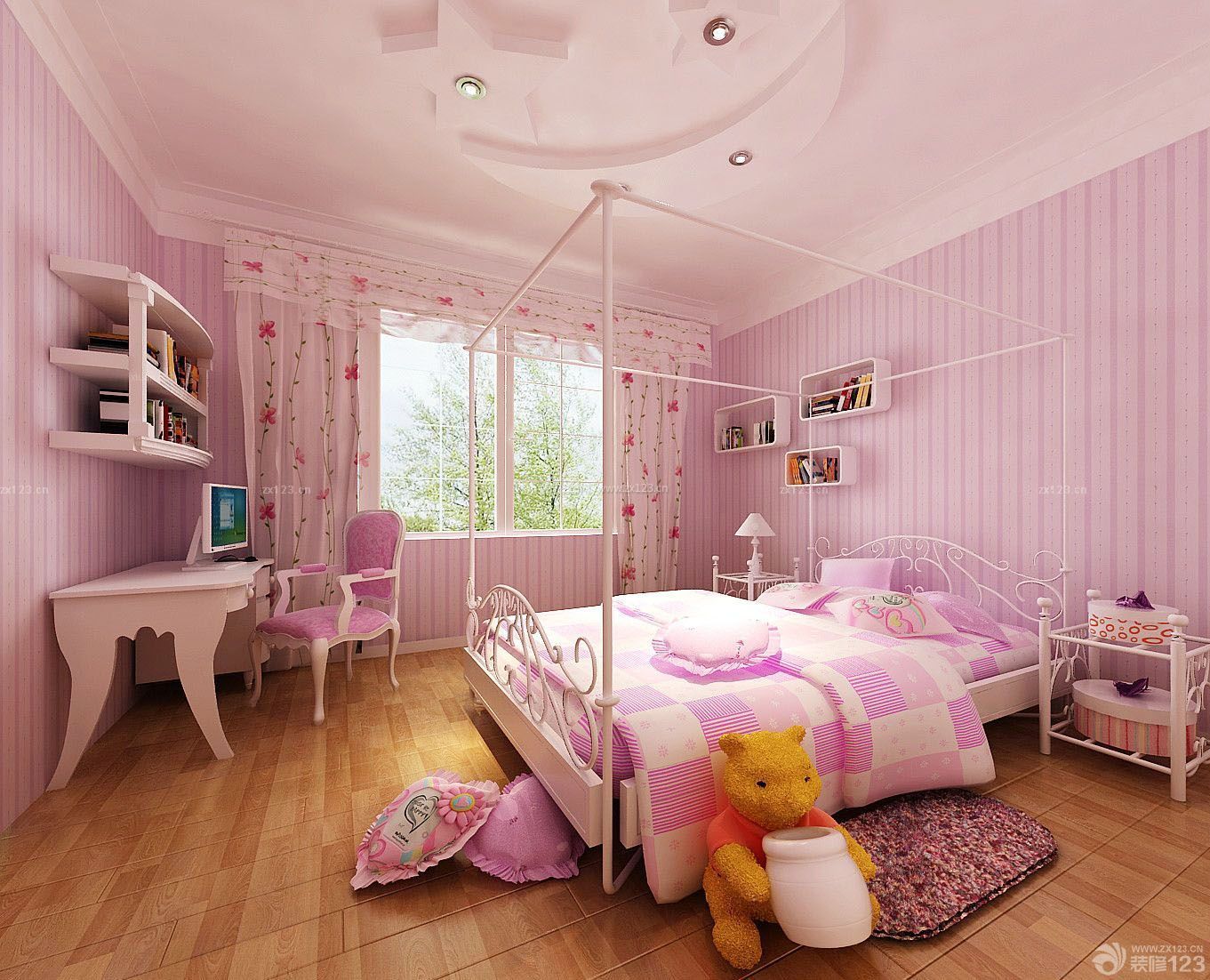 温馨家庭卧室墙面颜色装修效果图