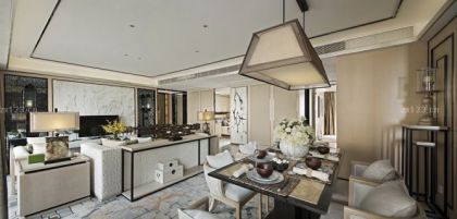 開放式客廳中餐廳裝修效果圖