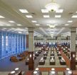 2023大型图书馆设计室内集成吊顶灯装修效果图片