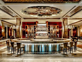 高档豪华大型酒吧吧台设计装修效果图