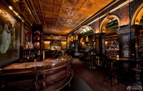 古典欧式风格复古酒吧装修图