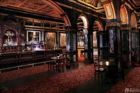 古典酒吧装修设计图 地毯装修效果图片