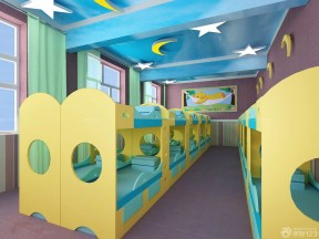 幼儿园床铺摆放设计 双层儿童床图片大全