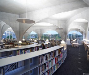 大型图书馆设计 书架设计