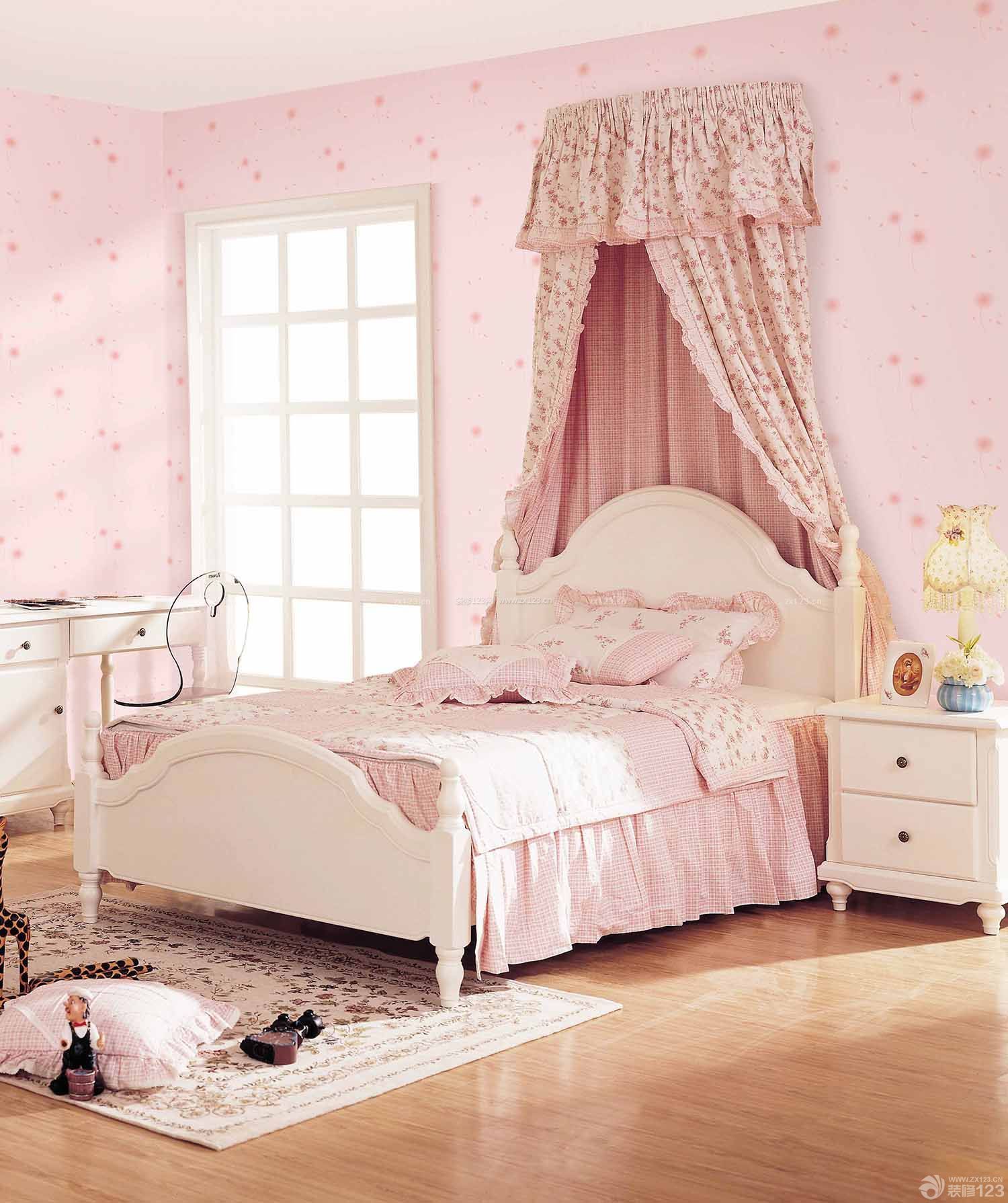 粉色卧室壁纸装修效果图