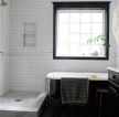 最新简约卫浴展厅室内窗户设计效果图片
