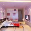 现代家庭粉色卧室设计装修效果图