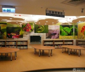 儿童图书馆图片 背景墙设计