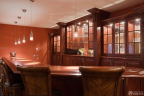经典别墅家庭酒吧欧式酒柜装修设计效果图
