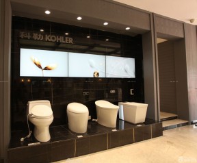 简约卫浴展厅效果图 背景墙设计
