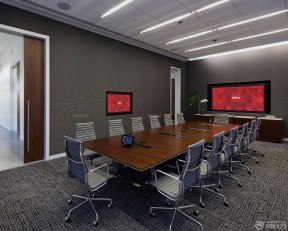 会议室灰色墙面装修效果图片