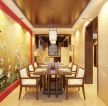 中式餐厅设计背景墙装饰装修效果图片