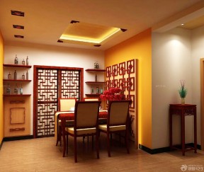 中式餐廳設(shè)計效果圖 石膏板吊頂裝修效果圖片