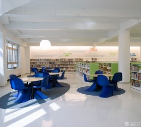 圖書館裝修效果圖 簡約室內裝修