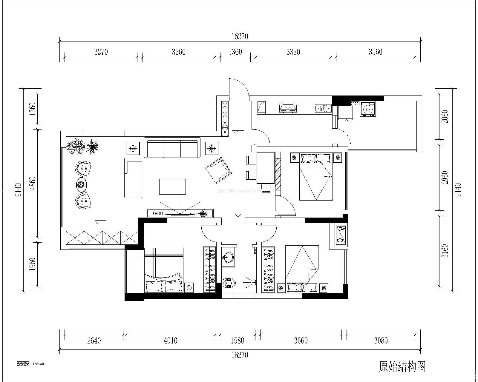 最新三居室房子戶型設(shè)計(jì)圖片