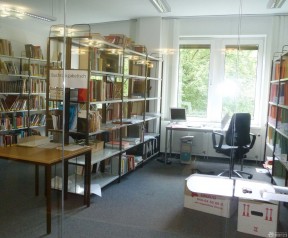 小型图书馆简易书架设计效果图片2023 