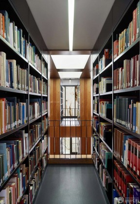 现代图书馆装修案例 书架设计