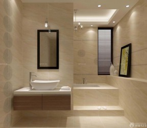 现代卫浴展厅室内瓷砖墙面设计装修效果图图片