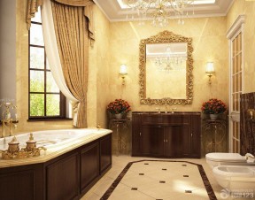 欧式卫浴展厅效果图 窗帘搭配效果图