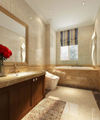 简欧式卫浴展厅室内卫生间浴室装修效果图图片