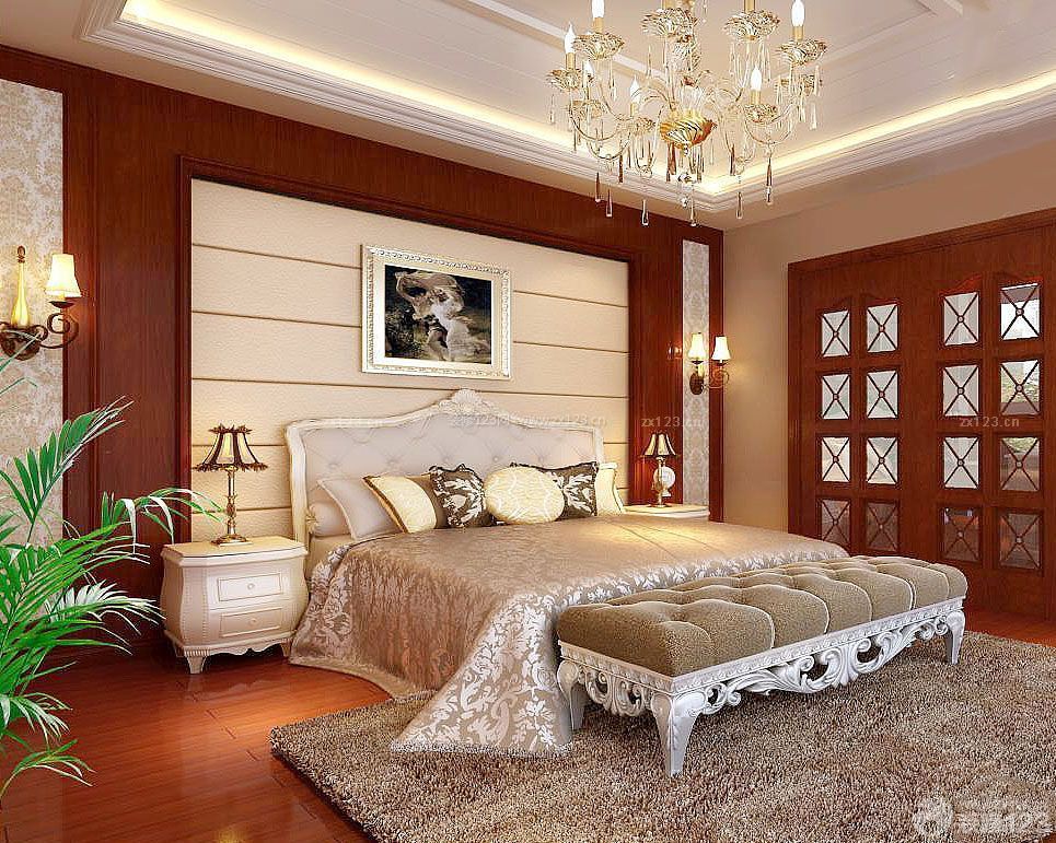 欧式古典风格主卧室装潢设计装修效果图片