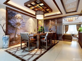 中餐廳裝修 背景墻裝飾裝修效果圖片