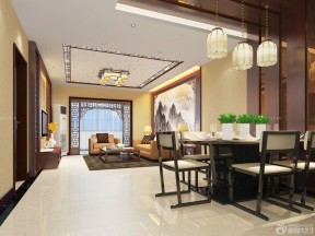 中餐廳裝修 簡(jiǎn)約吊燈裝修效果圖片