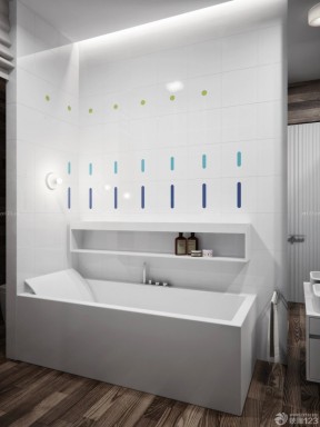 简约卫浴展厅效果图片 白色浴缸装修效果图片