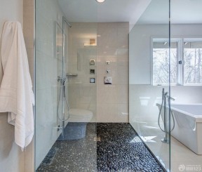 现代简约卫浴展厅室内玻璃淋浴间装修效果图片