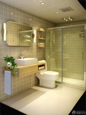 简约卫浴展厅装修效果图 卫生间浴室装修图