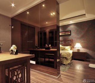 中式古典风格大卧室隔断装修效果图片