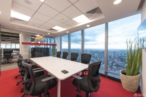 办公室会议室装修效果图 铝扣板吊顶