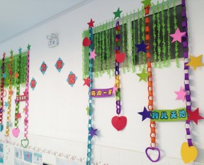 幼儿园墙面装饰图片