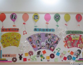 幼儿园中班教室墙面装饰设计效果图片