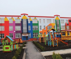 大型幼儿园外观设计装修效果图片