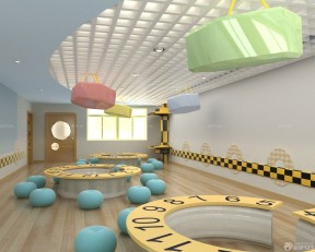 国际幼儿园室内吊顶造型设计效果图片大全 