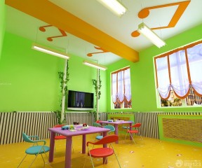 幼兒園效果圖 綠色墻面裝修效果圖片